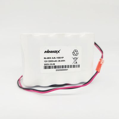 High Temperature Ni-Cd Battery Pack 12V 2200mAh For Emergency Light Charge & Discharge Temperature -