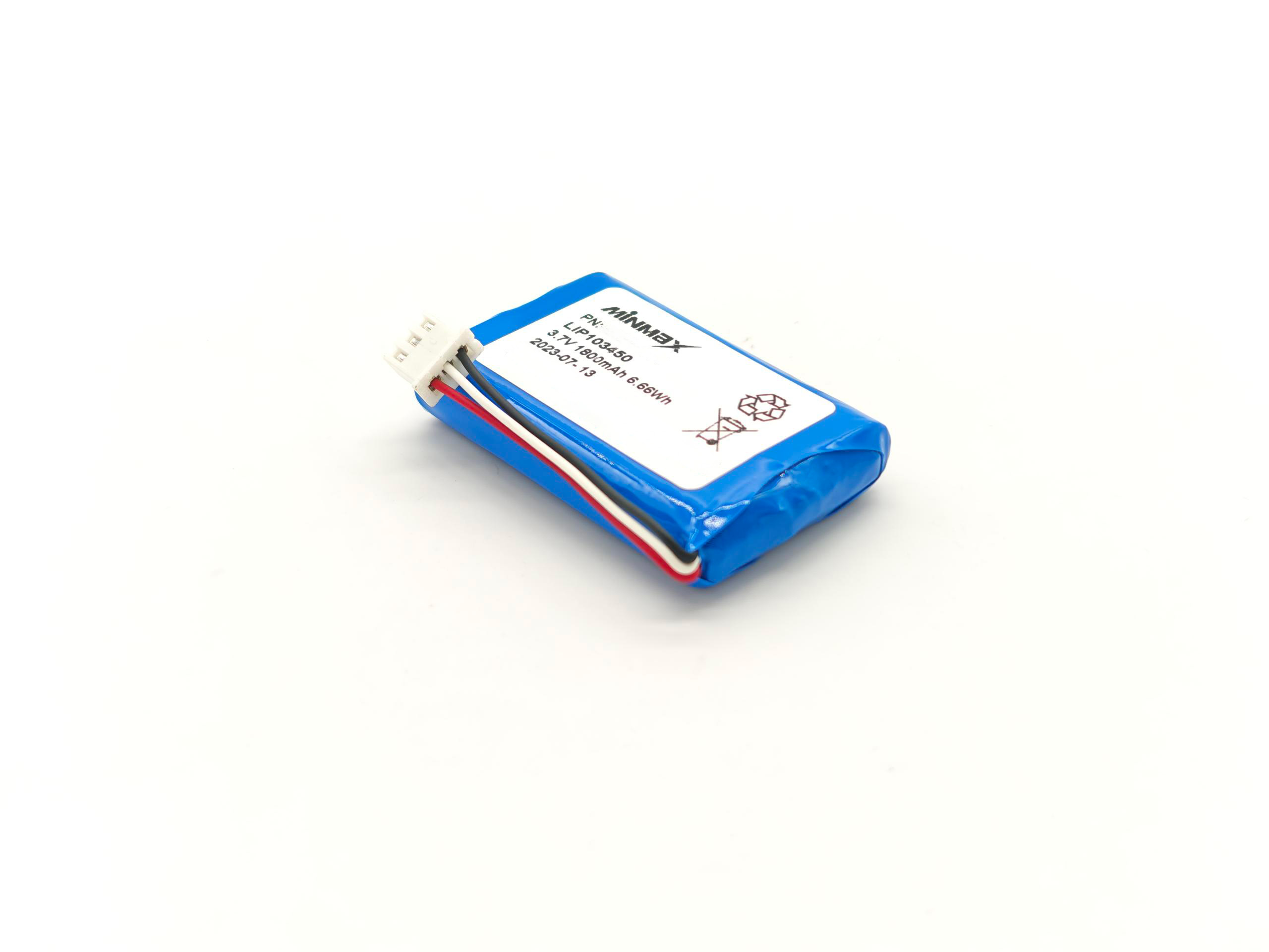 3.7V Li-Polymer Battery Pack — LIP103450 1800mAh Ultra-Slim Design
